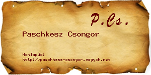 Paschkesz Csongor névjegykártya
